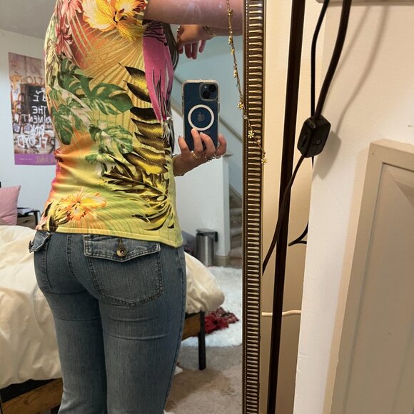 Vintage Cache Sequin Embroidered Blouse Top Medium - Picture 7 of 7